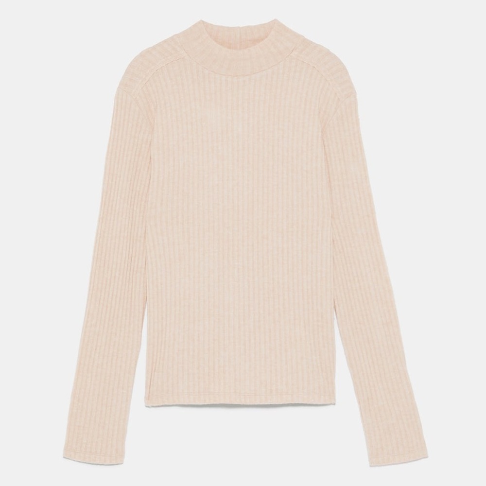 Zara Sand Soft Touch Long Sleeve Shirt - Picture 8 of 8